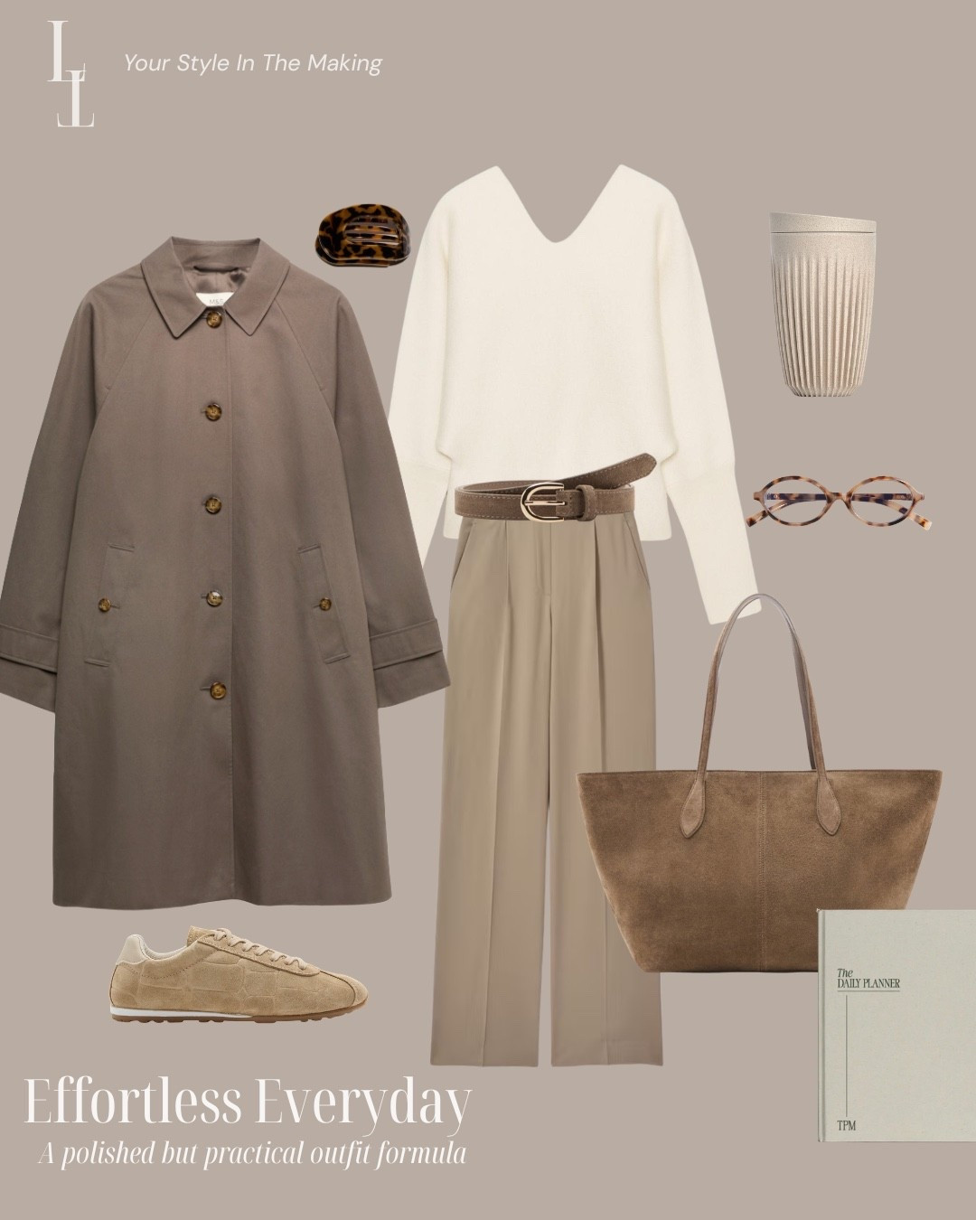 Polished but practical everyday outfits, this one is perfect for work 

Trench coat, truss, suede, knitwear 

#LTKstyletip #LTKuk #LTKspring