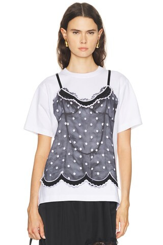 Marc Jacobs Trompe L'oeil Cami Tee in White | FWRD 