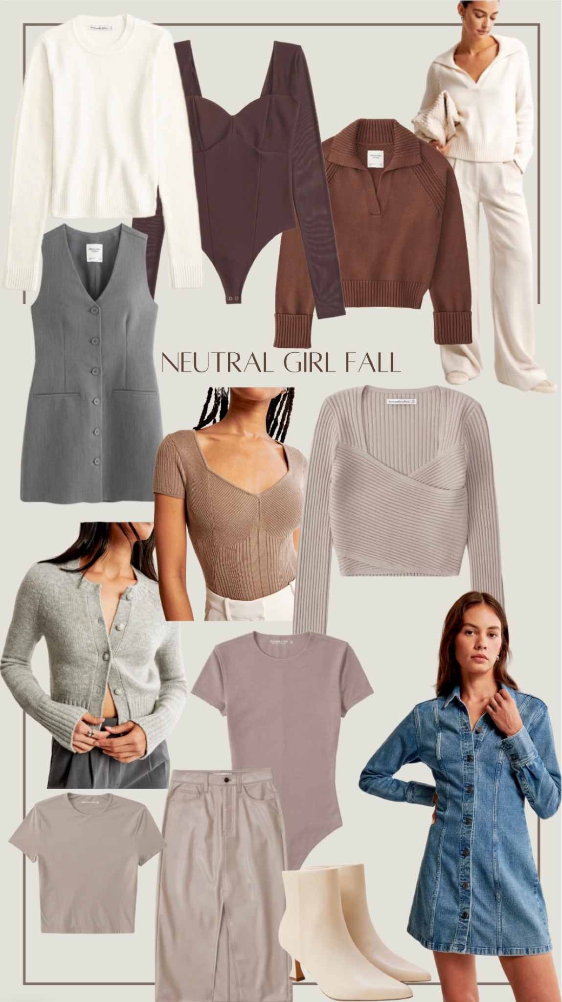 Neutral girl fall A&F Abercrombie luxe fashion sweaters denim bodysuit skims wool cashmere polo sweater

#LTKSale #LTKsalealert #LTKSeasonal