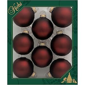 Christmas by Krebs [8 Pack] Swiss Chocolate Brown 2 5/8" (67mm) Ornament Designer Seamless Glass ... | Amazon (US)