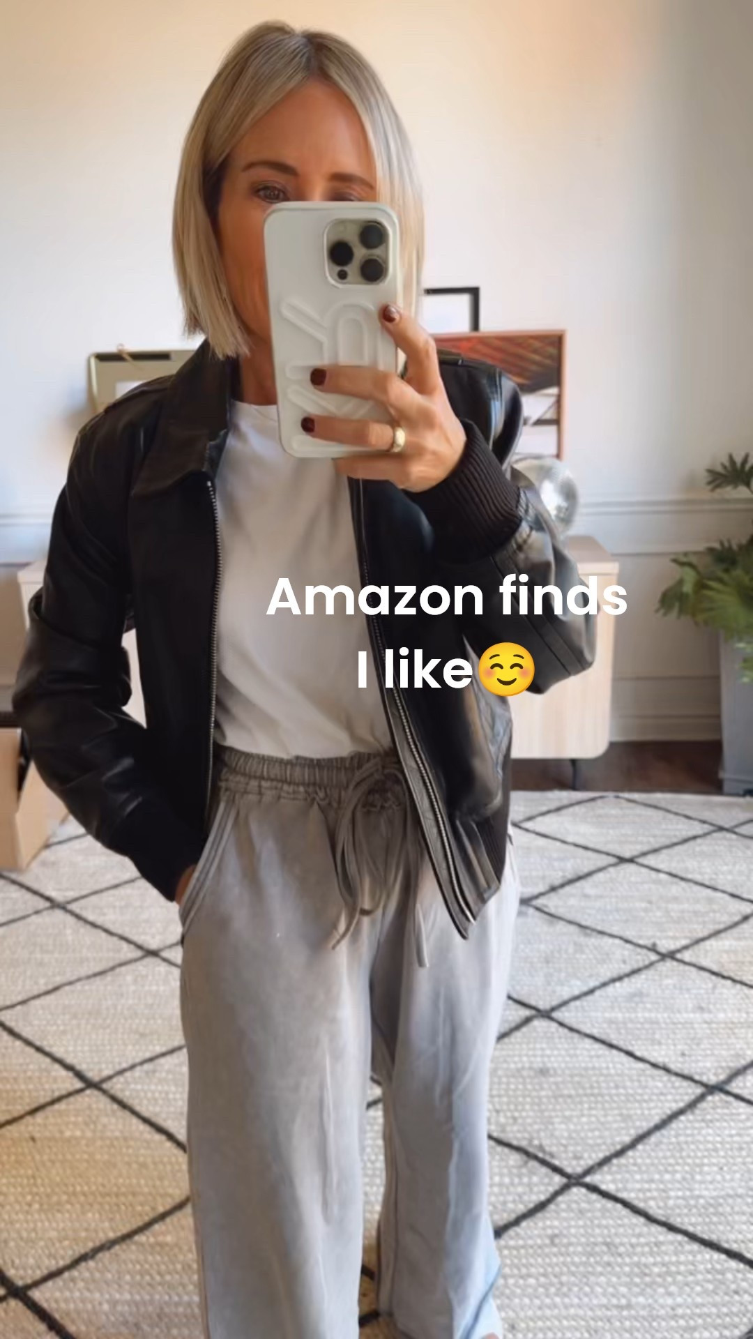 These Amazon pants are a fun everyday wearable pant!  the look is polished with some cute sneakers and a “washed” leather bomber

in a size small pant
small jacket 

#LTKShoeCrush #LTKFindsUnder50 #LTKOver40