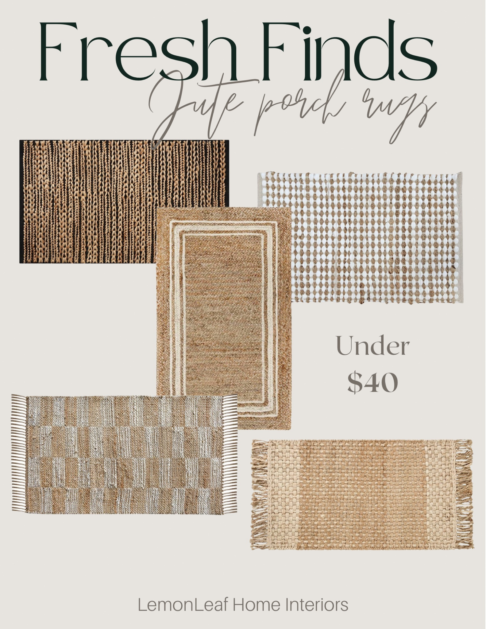 Jute rugs for porch from At Home Stores
Door rugs, porch decor, rugs



#LTKstyletip #LTKunder50 #LTKhome