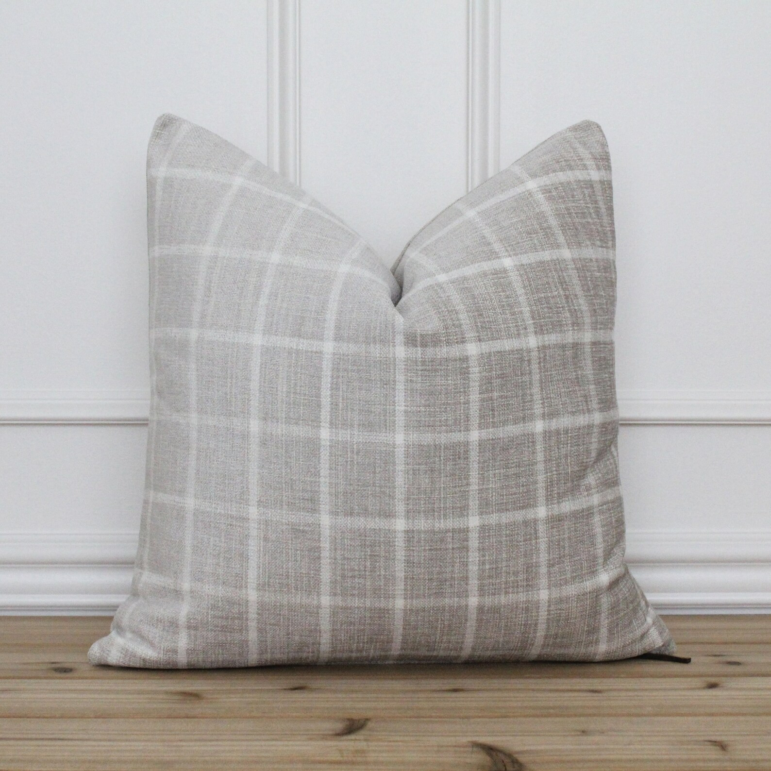 Chenille Plaid Pattern Pillow Cover  Gray Plaid Throw Pillow - Etsy | Etsy (US)