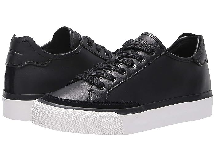 rag & bone RB Army Low Top Sneaker (Black Leather) Women's Lace up casual Shoes | Zappos