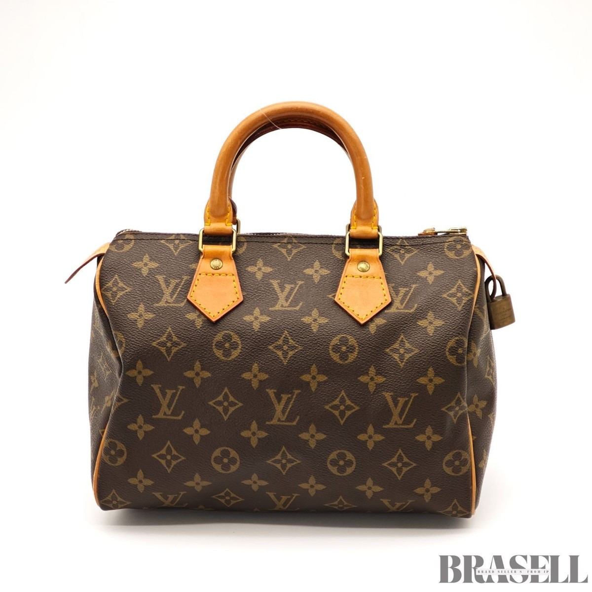 Louis Vuitton Speedy 25 Monogram Leather Brown Handbag Mini Boston Bag M41528 | eBay US