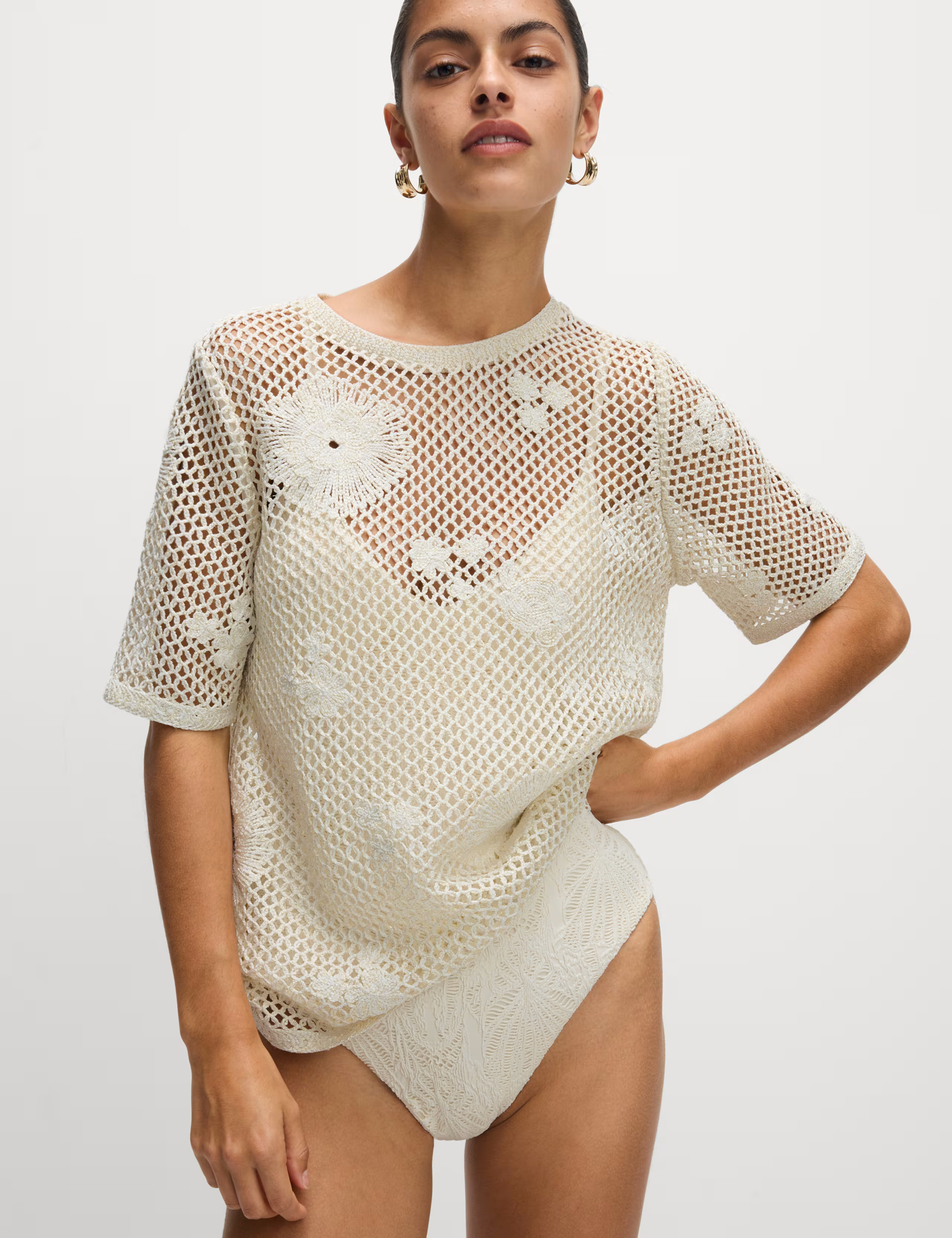 Crochet Sparkly T-Shirt | Marks & Spencer (UK)