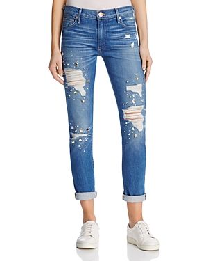 True Religion Liv Embellished Boyfriend Jeans in Bowie Blue Destroy | Bloomingdale's (US)