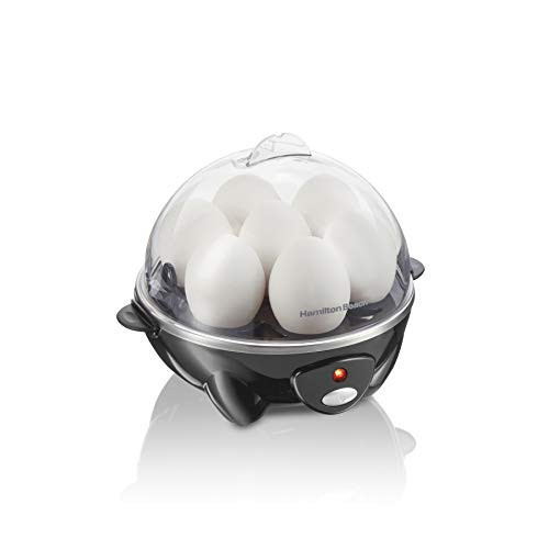 Hamilton Beach 3-in-1 Electric Egg Cooker for Hard Boiled Eggs, Poacher Eggs, Omelet Maker & Vegetable Steamer, Holds 7, Black (25507) | Amazon (US)