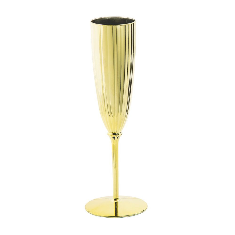 Gold Metallic Plastic Champagne Flutes - 12 Ct. | Oriental Trading Company