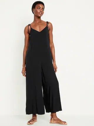 Sleeveless Wide-Leg Jumpsuit for Women | Old Navy (US)