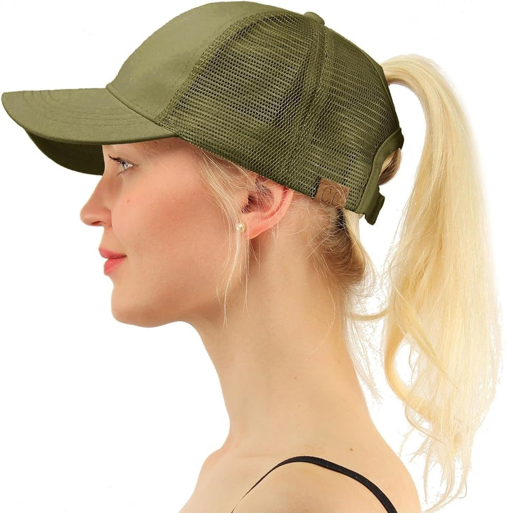 Ponytail Messy Buns Trucker Ponycaps Plain Baseball Visor Cap Dad Hat | Amazon (US)