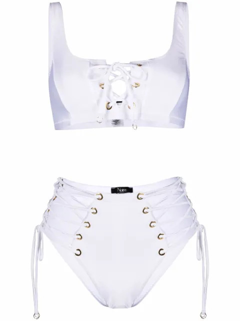lattice-strap bikini set | Farfetch (UK)