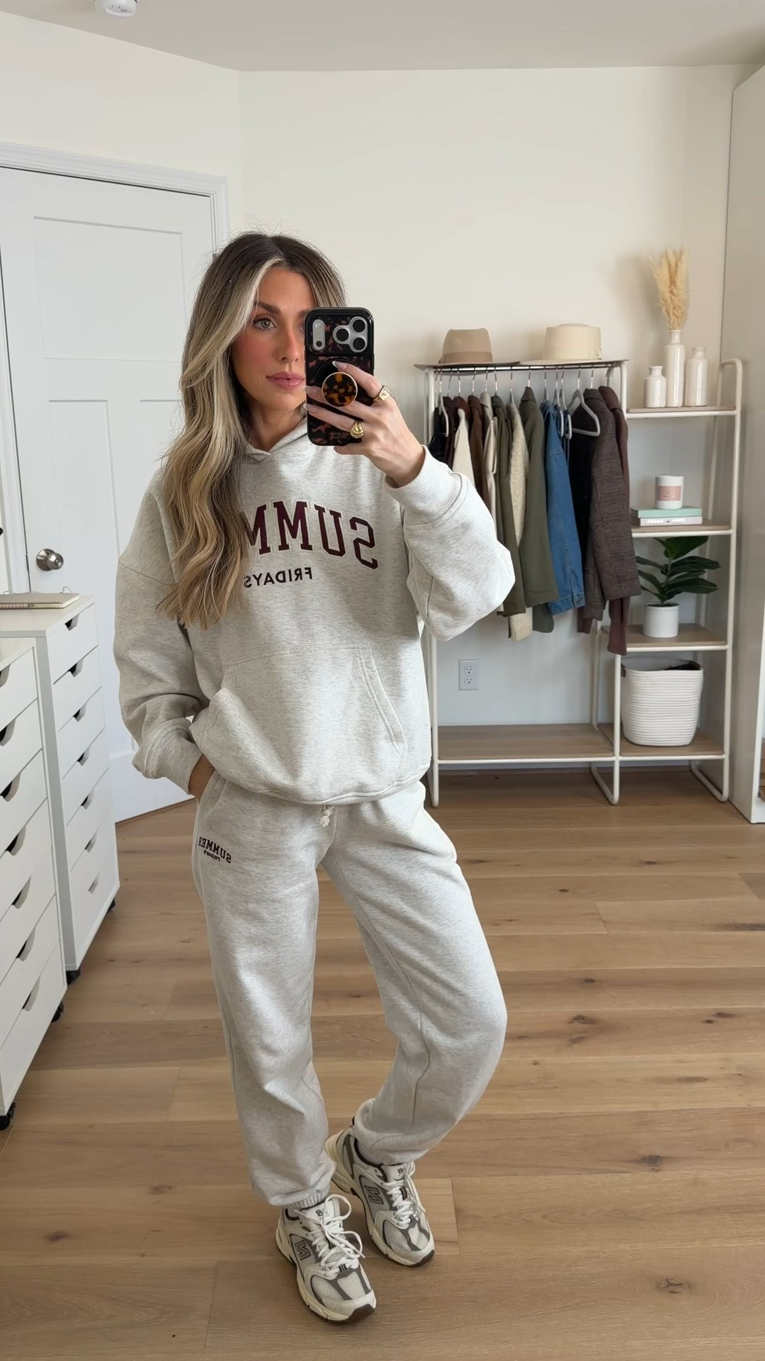 Hoodie: small
Sweatpants: xs 
Abercrombie bra free tank: xs
New balance 530: size down 1/2 size 

#LTKdayinmylife #LTKootd #LTKmomlife