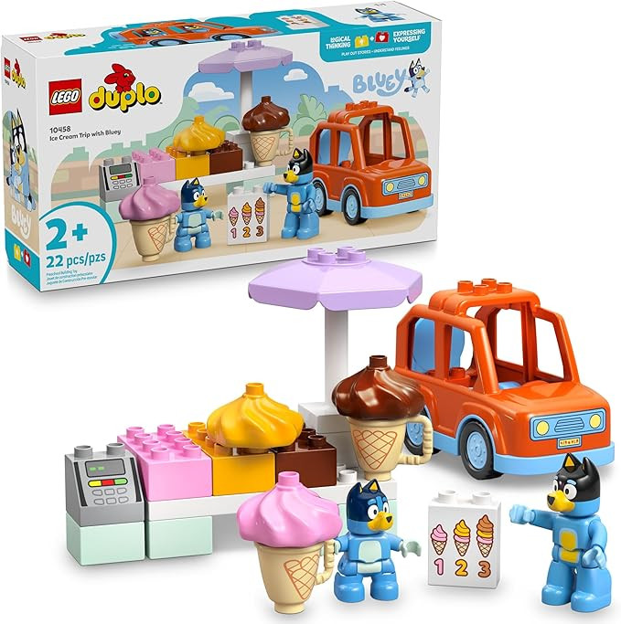 LEGO DUPLO Bluey Ice Cream Trip with Bluey - Toddler Toy for Kids, Boys, and Girls Ages 2+ - Incl... | Amazon (US)