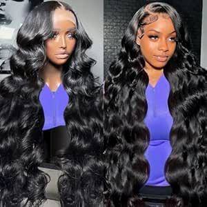 Cikana 28 Inch Body Wave HD Lace Front Wigs Human Hair Pre Plucked 180% Density 13x4 Lace Frontal... | Amazon (US)