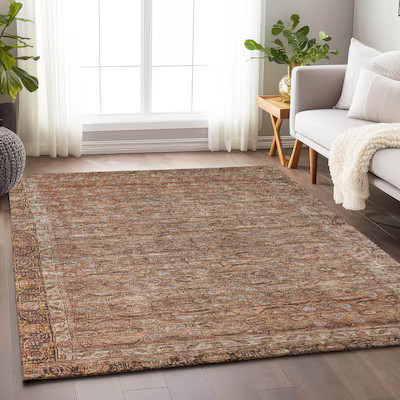 Addison Rugs Chantille ACN1762CP 9 x 12 (ft) Loomed Polyester Copper Rectangular Indoor/Outdoor M... | Lowe's
