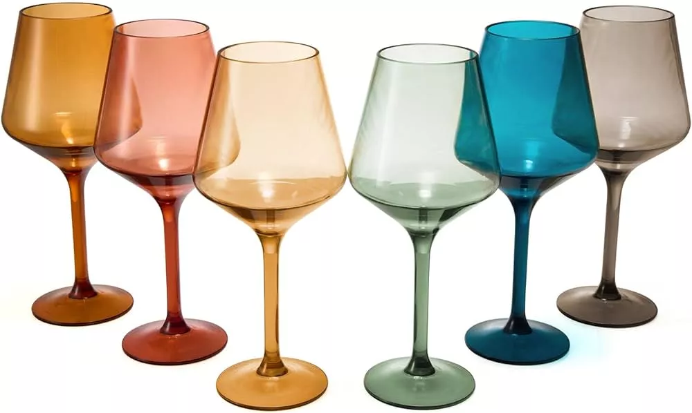 Luna & Mantha Premium Crystal Hand Blown ,Long Stem Wine Glasses