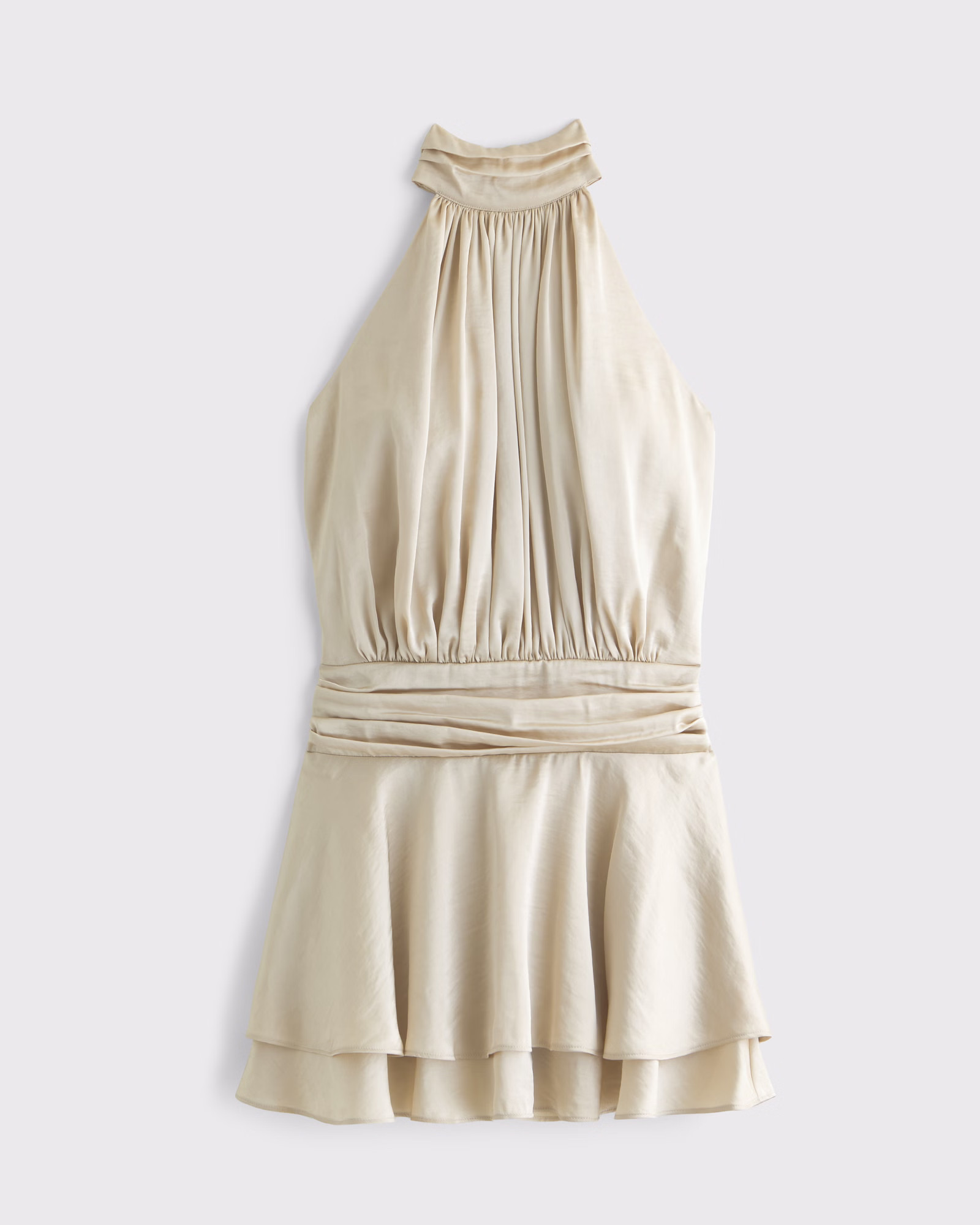 Halter Shine Open-Back Skort | Abercrombie & Fitch (US)