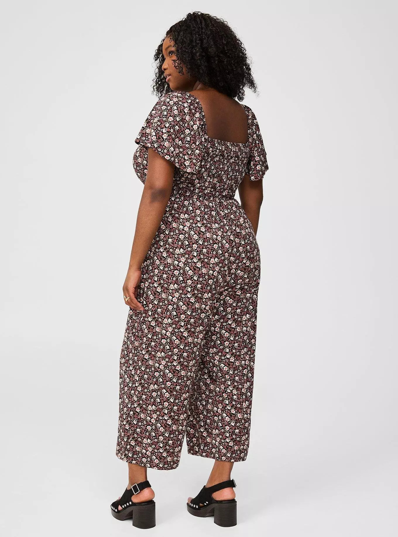 Stretch Challis Flutter Sleeve Jumpsuit | Torrid (US & Canada)