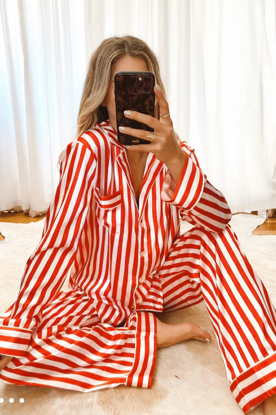 Cute candy cane striped silky pjs for Christmas 

#LTKSeasonal #LTKHoliday #LTKGiftGuide
