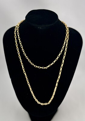 Vintage Napier Gold Tone Paper Clip Chain Necklace 30"  | eBay | eBay US