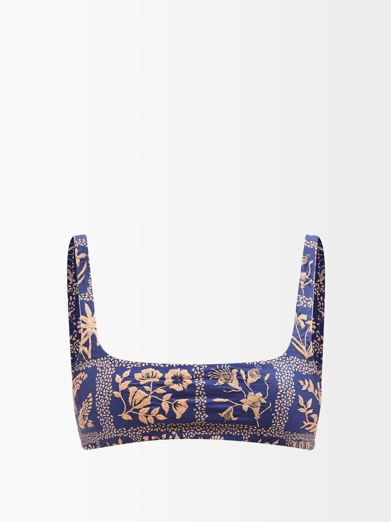 Havana embroidered recycled-fibre bikini top | Agua by Agua Bendita | Matches (US)