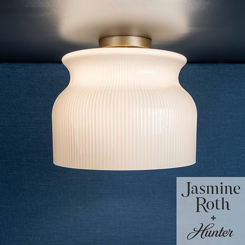 Hunter Harlowe Jasmine Roth 1 Light Large 14 Inch Flush Mount Ceiling Light | Hunter Fan Company