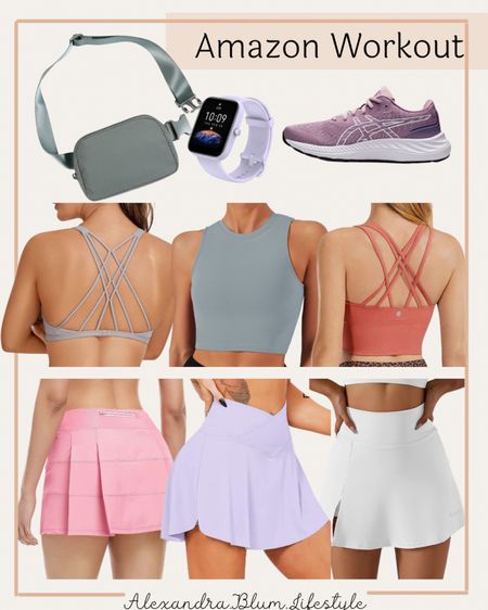 Amazon Workout Finds! Lululemon dupes and look a likes!! Workout skirts and golf skirts! Sports bras! Athletic sneakers, workout watch, and waist belt pack!! 

#LTKActive #LTKfindsunder50 #LTKfitness