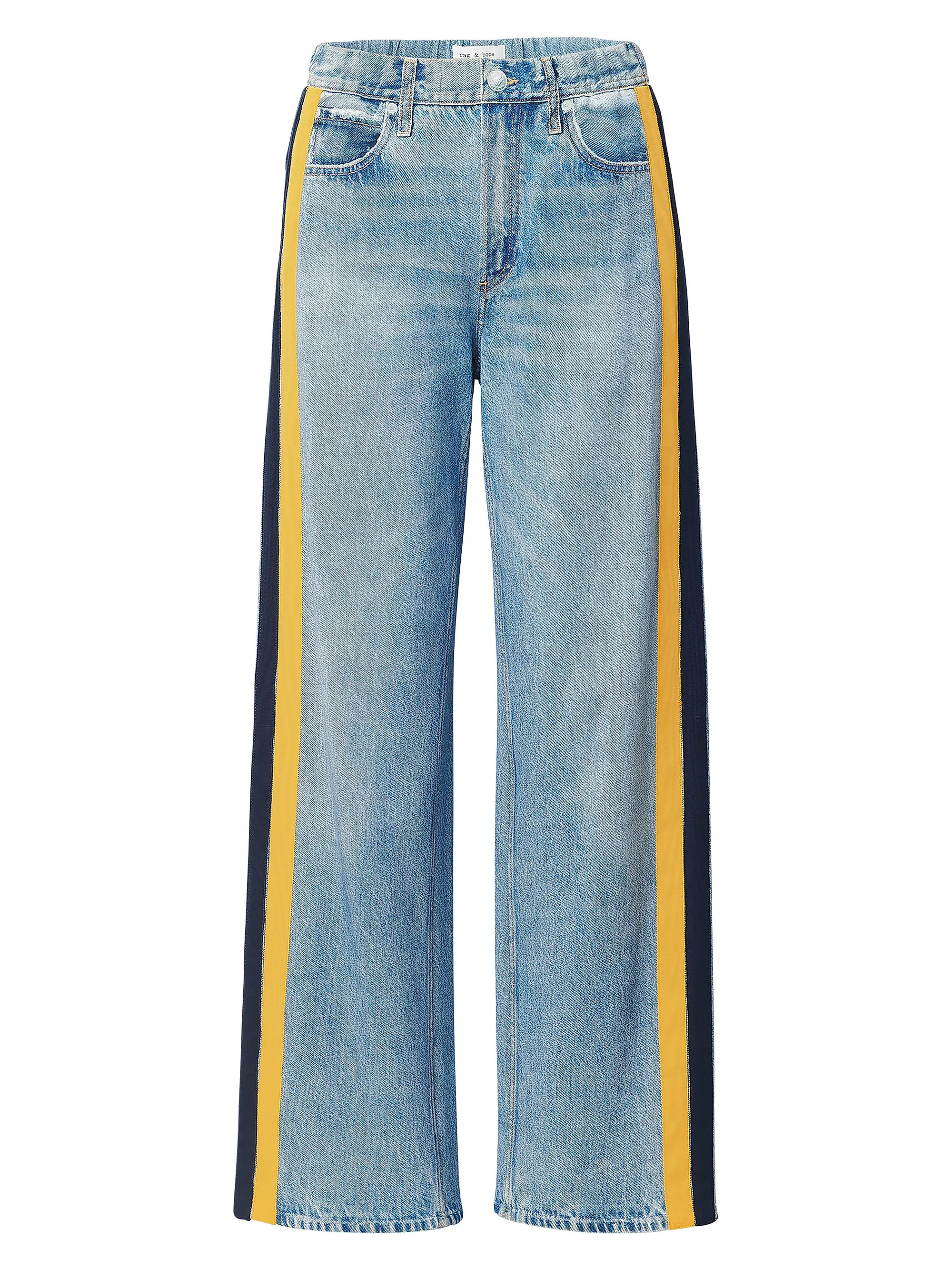rag & bone rb Miramar Terry Cotton Wide-Leg Track Pants | Saks Fifth Avenue | Saks Fifth Avenue