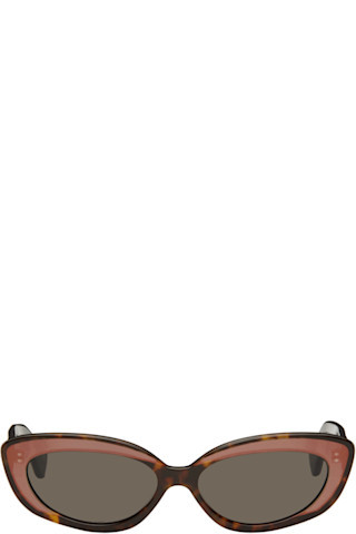 Brown & Black Cat-Eye Sunglasses | SSENSE
