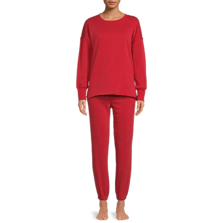 Secret Treasures Women's and Women's Plus Sleep Top and Cuffed Pants, 2-Piece | Walmart (US)