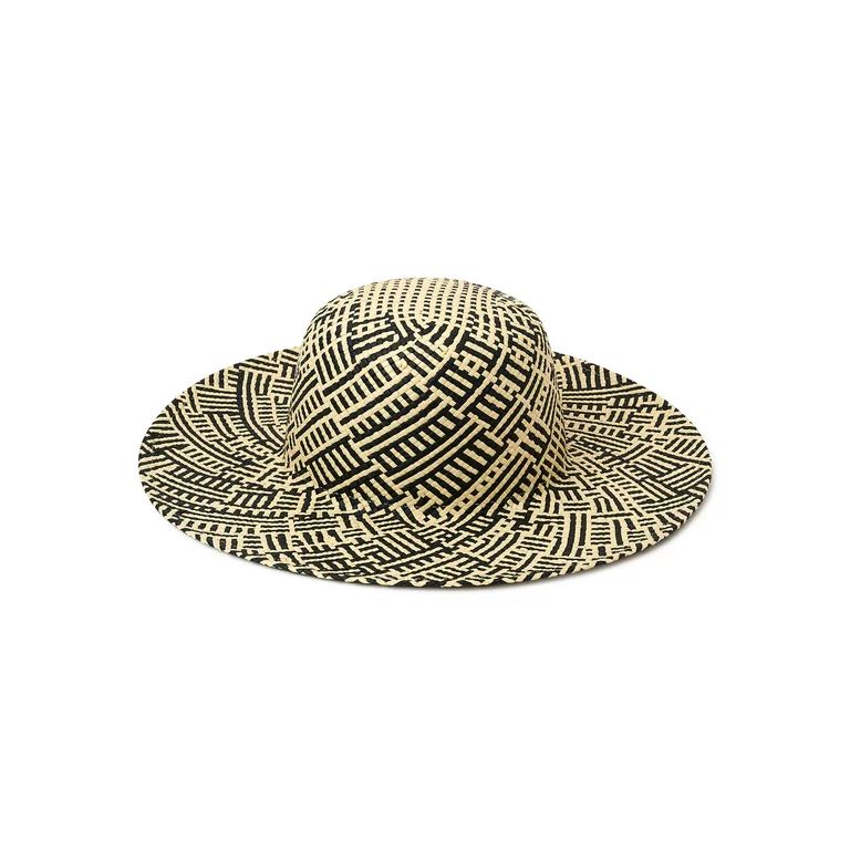 Time and Tru Women's Two Toned Straw Hat | Walmart (US)