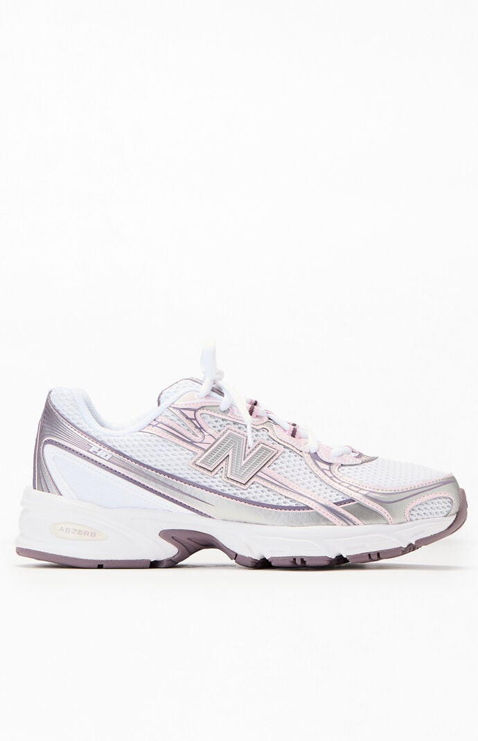 New Balance White & Pink 740 Sneakers in White/Pink - Size 8 | PacSun