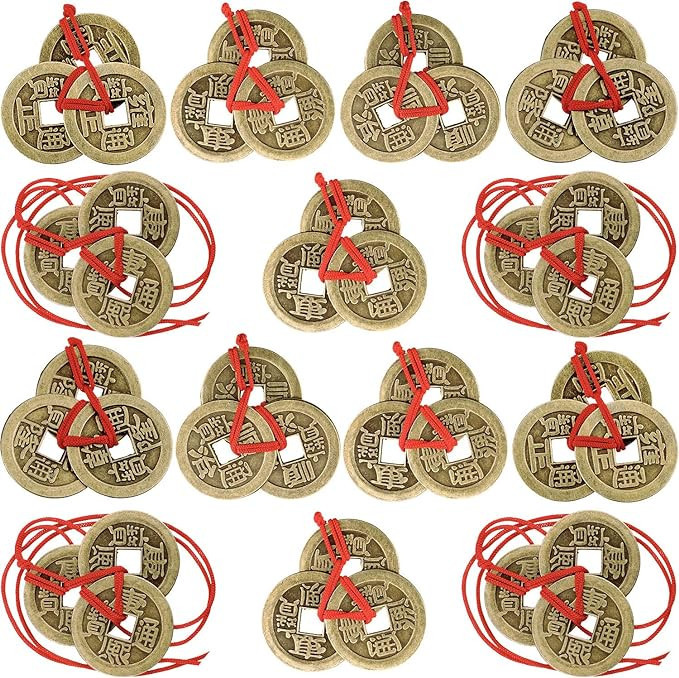 Chinese Fortune Coins Feng Shui Coins I Ching Coins Good Luck Coins Traditional Brass New Year Co... | Amazon (US)