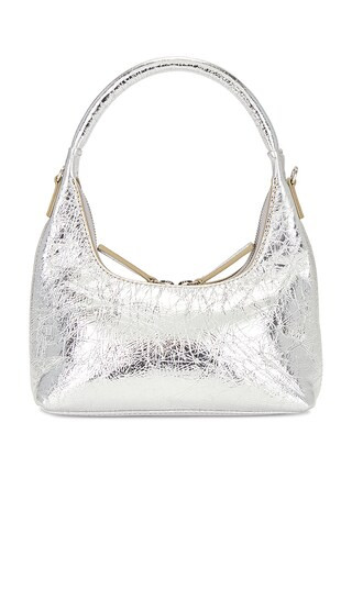 Mini Hobo Bag in Silver Crinkle | Revolve Clothing (Global)