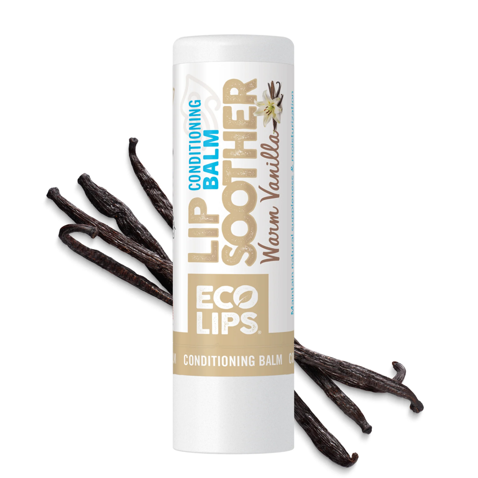 Conditioning Warm Vanilla Lip Soother Lip Balm, 0.15 oz. | Eco Lips