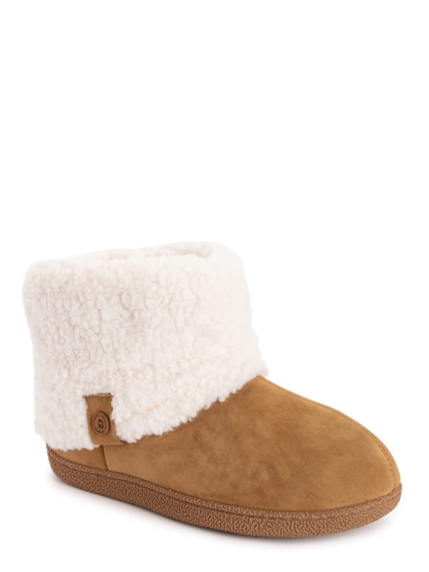 Muk Luks Women's Poly Suede Boot Slipper | Walmart (US)