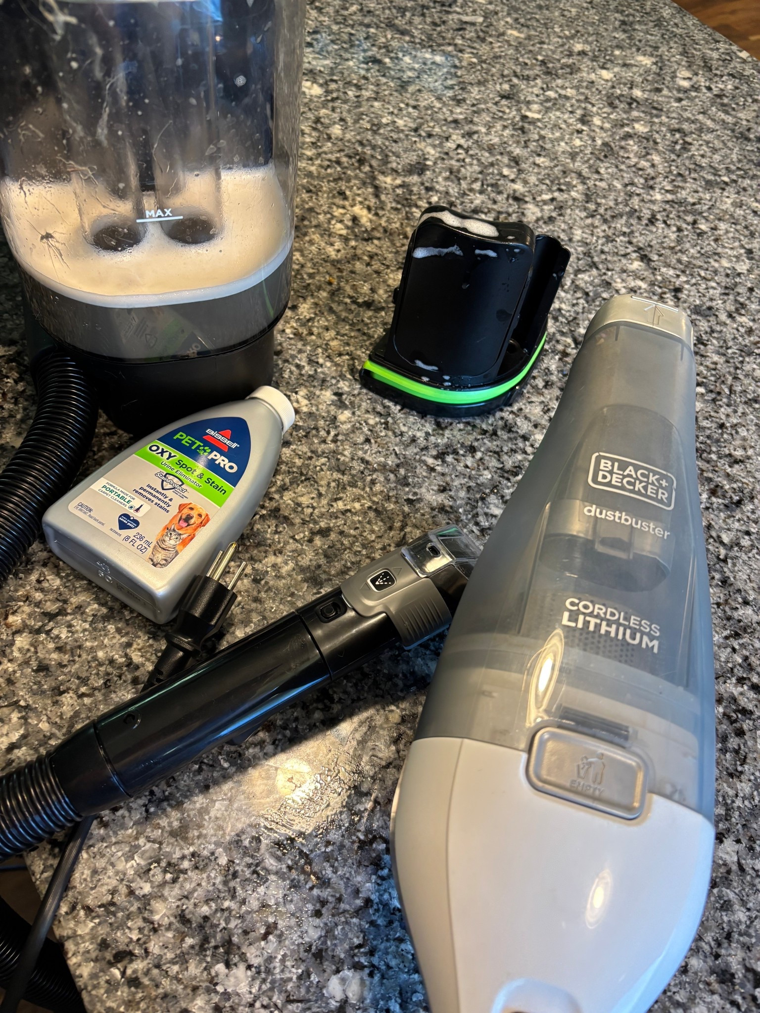My cleaning set up for my fabric chairs - the best handheld vacuum and little green machine for fabric 

#LTKFindsUnder50 #LTKHome #LTKFindsUnder100