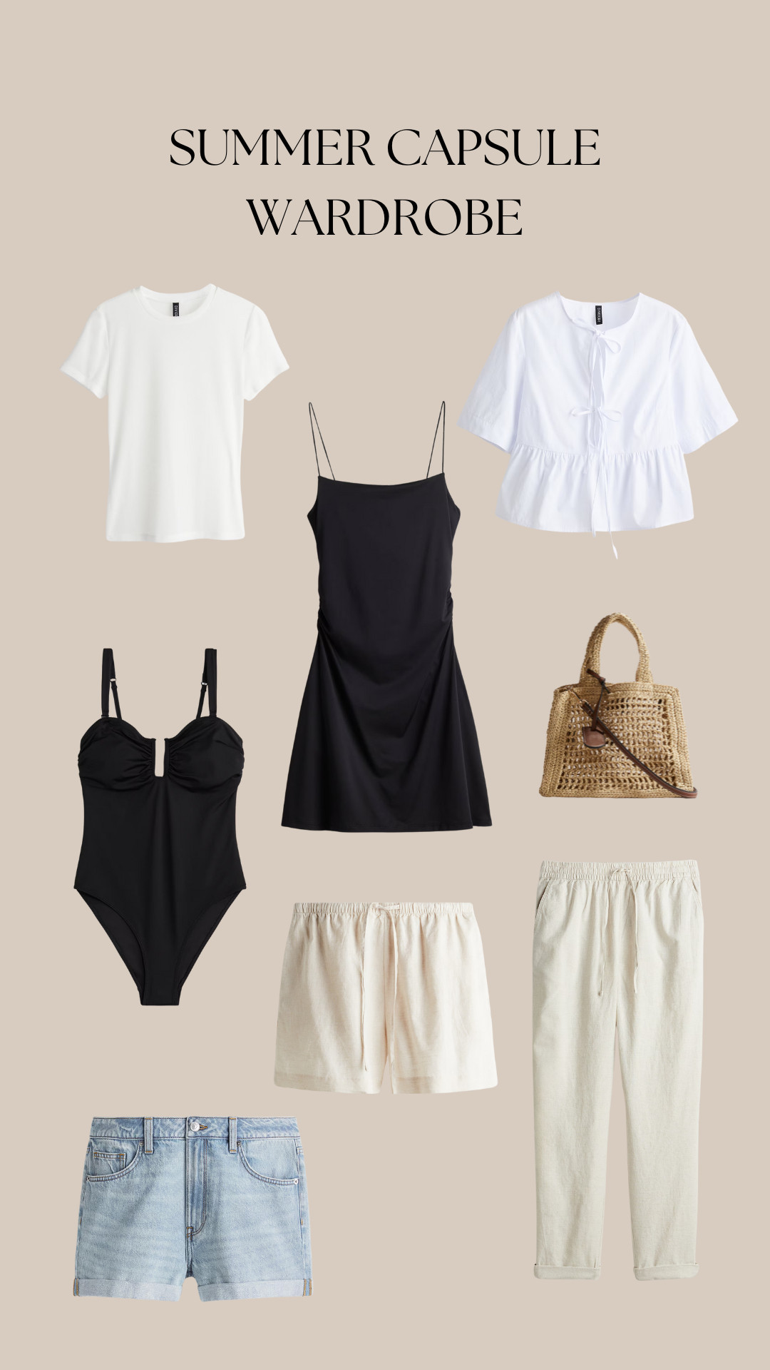 H&M, H&M Sales, Linen Trousers, Linen Shorts, Swimsuit, Draped Slip Dress, High Denim Shorts, Tie-front Poplin Blouse, Straw Handbag 

 #LTKuk #LTKsummer #LTKeurope