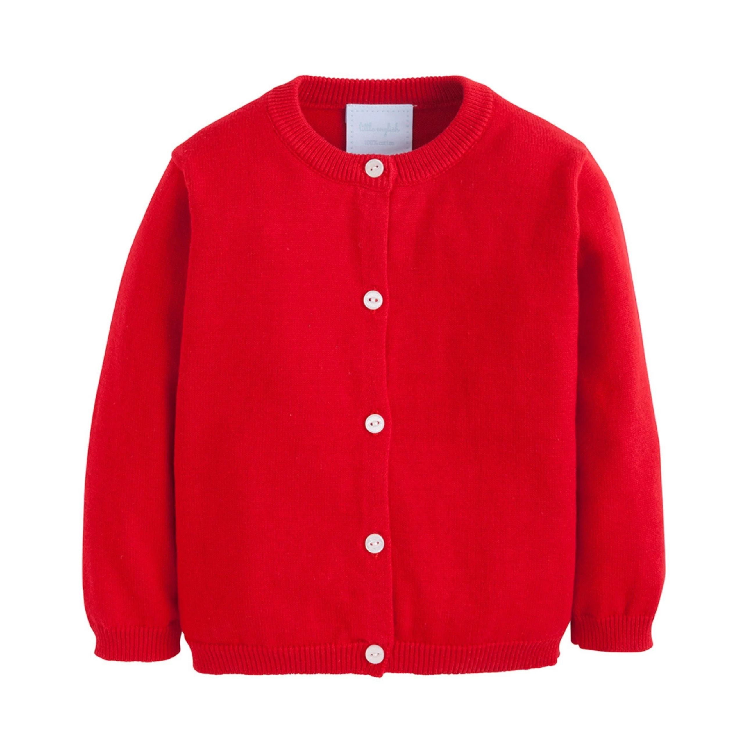 Kid's Red Cardigan - Knit Sweater | Little English