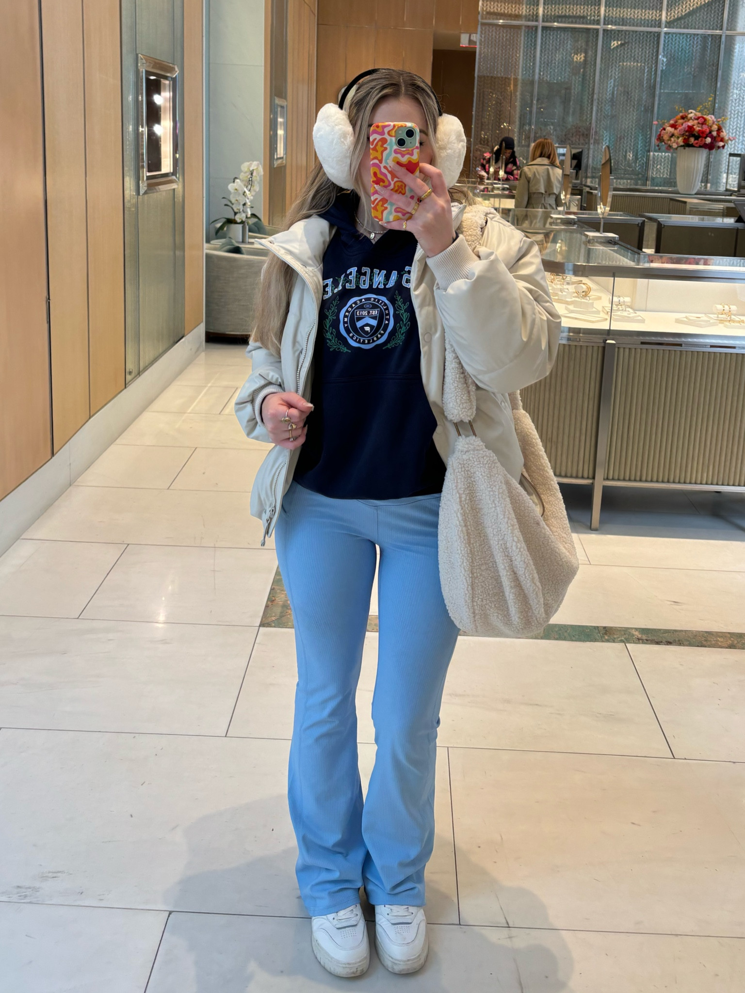 Winter outfit | Winter fashion | Winter style | Winter clothes | Winter jacket | Earmuffs | Fabletics | Sherpa

#LTKfindsunder100 #LTKSeasonal #LTKMostLoved