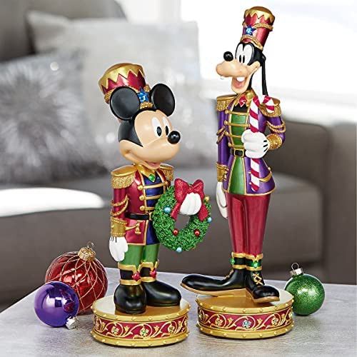 Nutcracker Disney 15.1 Inches (38.5cm) Christmas Mickey & Goofy with LED Lights & Sounds - Hand P... | Amazon (US)