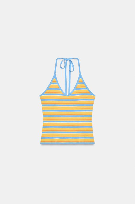 STRIPED HALTER TOP | Zara US