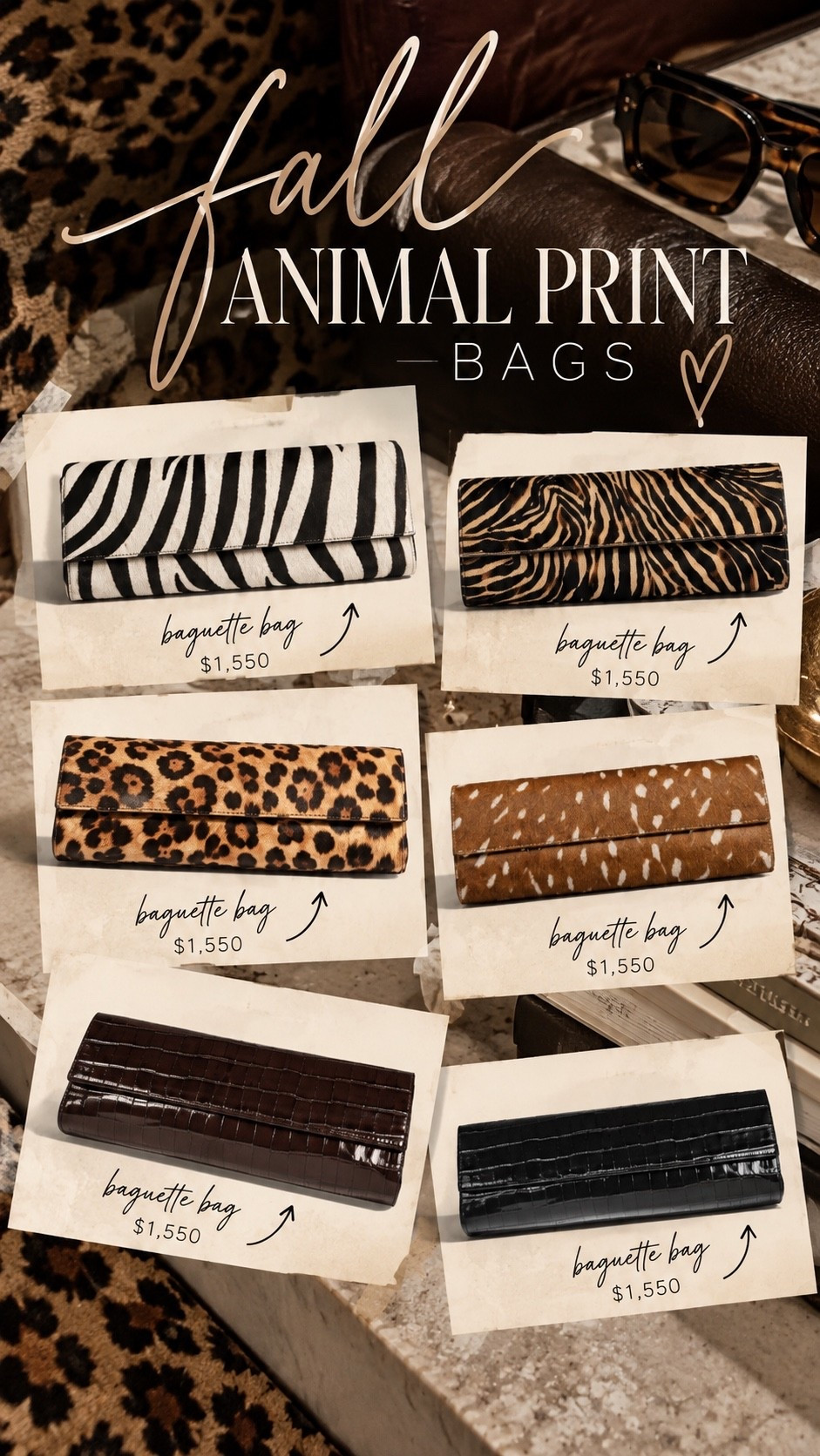 I want this animal print clutch in every color! Everything this brand makes is so good!