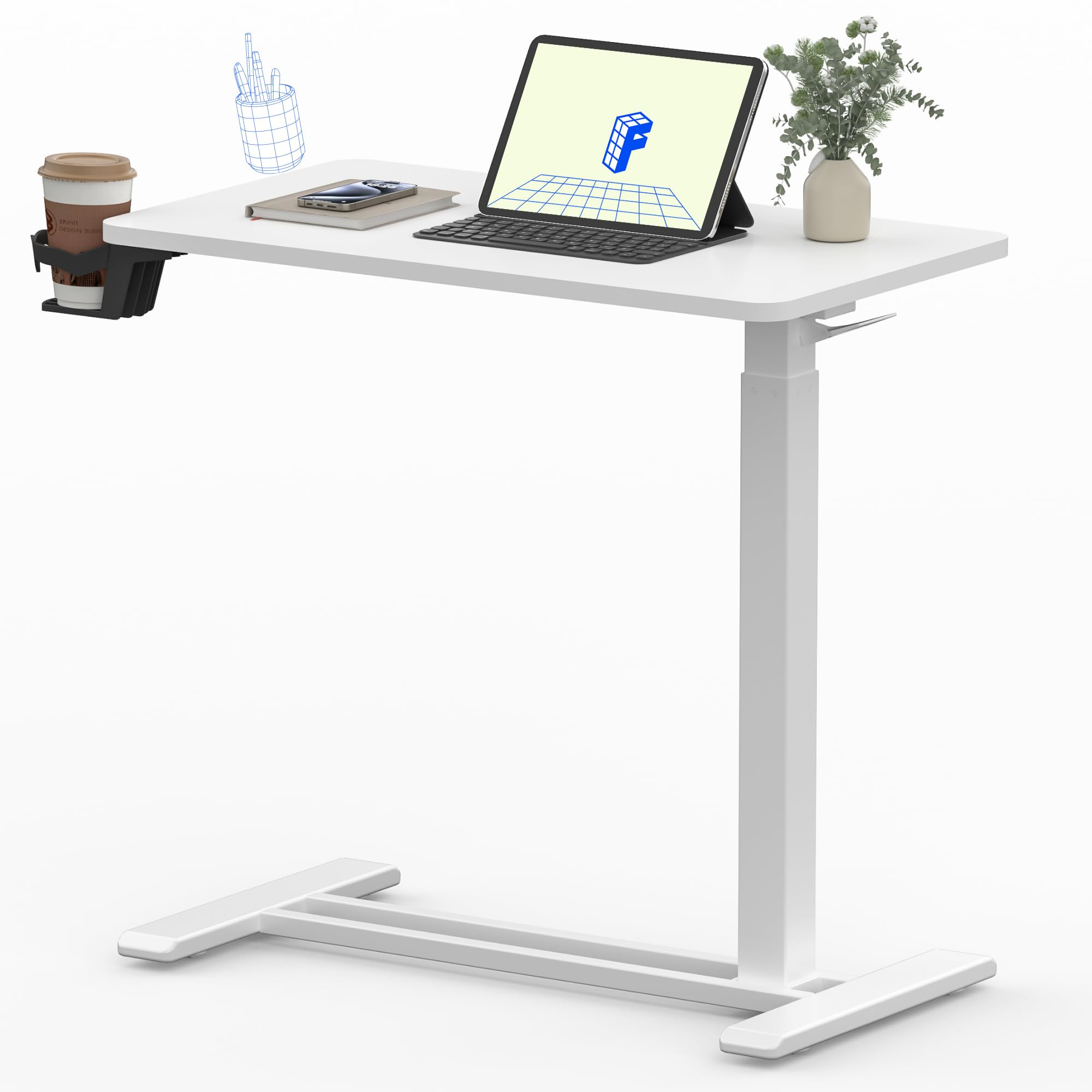FLEXISPOT Mobile Standing Desk with Wheels Pneumatic Laptop Desk Rolling Computer Cart Movable He... | Amazon (US)