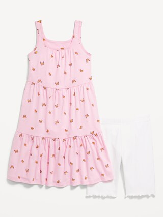 2-Pack Sleeveless Swing Dress and Biker Shorts for Girls | Old Navy (US)