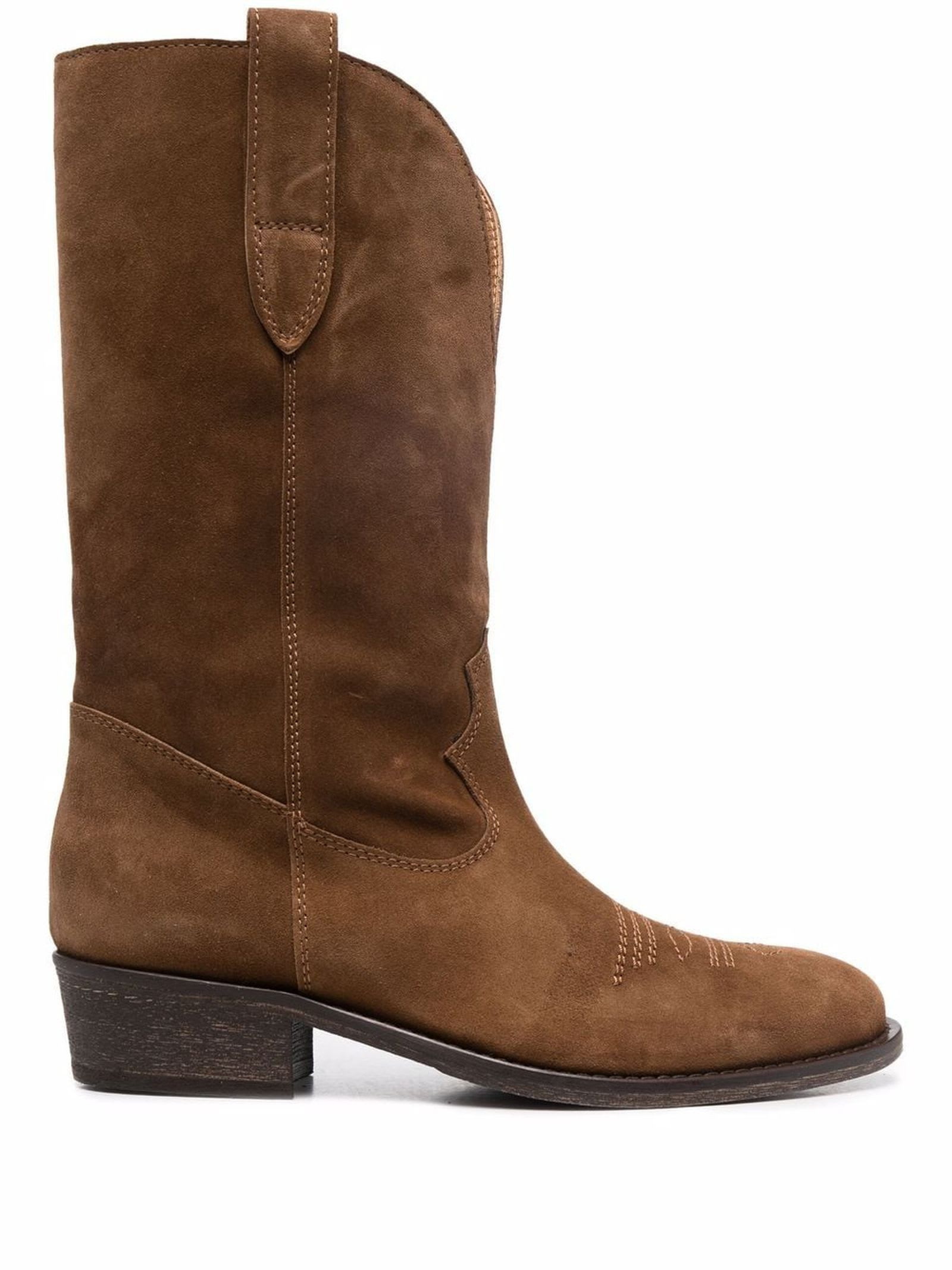 Via Roma 15 Brown Suede Cowboy Boots | Italist.com US