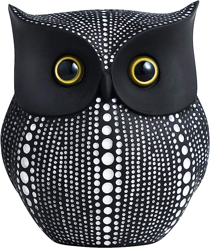 Owl Statue Decor (Black) Small Crafted Figurines for Home Decor 2021 Holiday Accents, Bookshelf T... | Amazon (US)