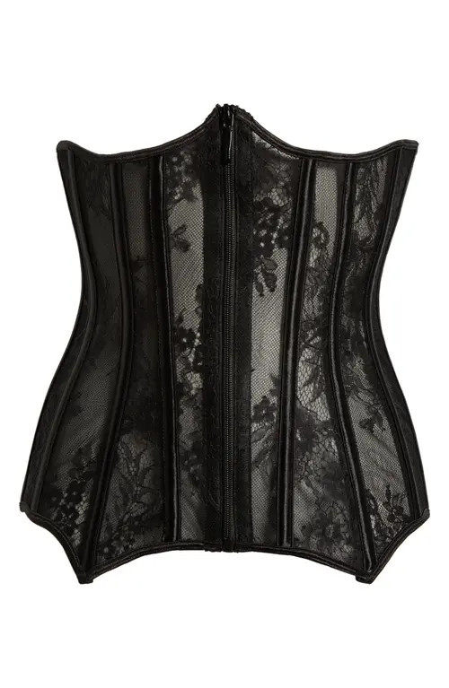 Coquette Lace Corset in Black at Nordstrom, Size Small | Nordstrom