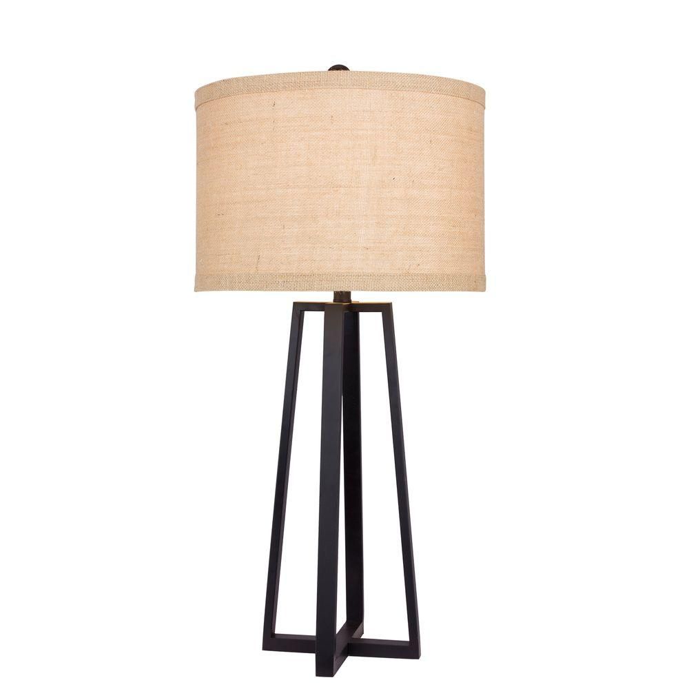 Fangio Lighting 33 in. Black Molded Metal Table Lamp-1476 - The Home Depot | The Home Depot